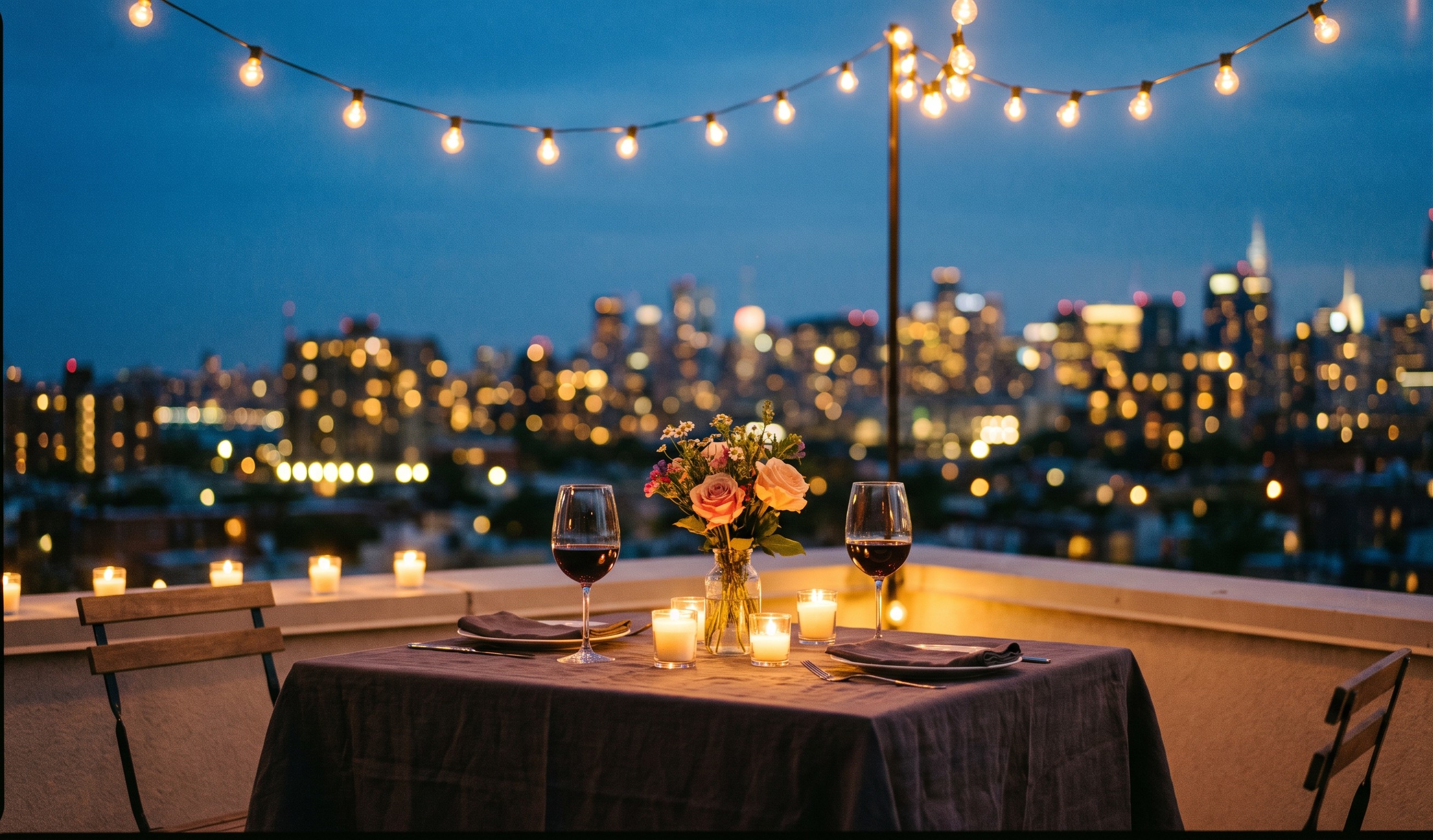 Cena para dos en rooftop